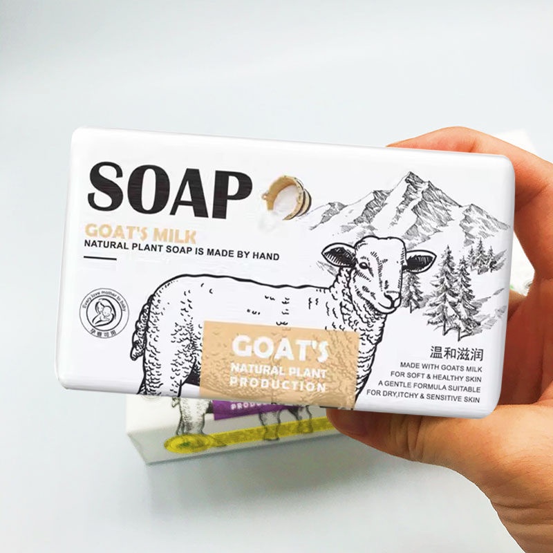 Xà Phòng Sữa Dê handmade Dưỡng Ẩm Kiểm Soát Dầu Tẩy Tế Bào Chết Toàn Thân