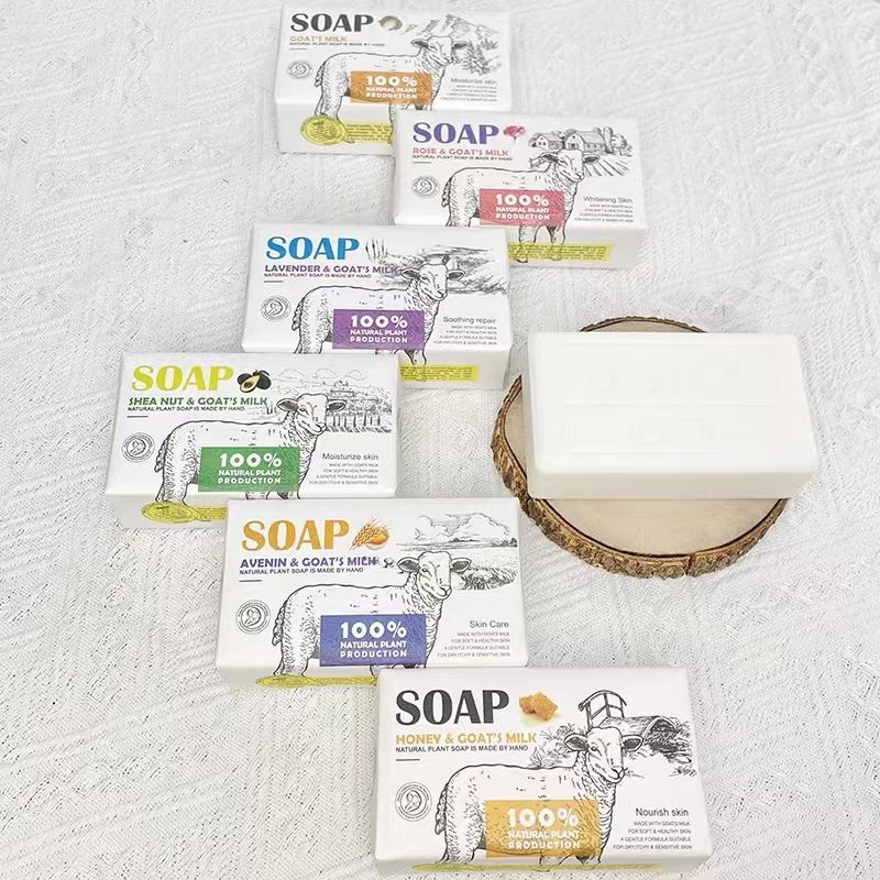 Xà Phòng Sữa Dê handmade Dưỡng Ẩm Kiểm Soát Dầu Tẩy Tế Bào Chết Toàn Thân
