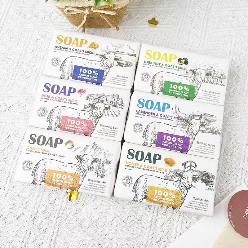 Xà Phòng Sữa Dê handmade Dưỡng Ẩm Kiểm Soát Dầu Tẩy Tế Bào Chết Toàn Thân