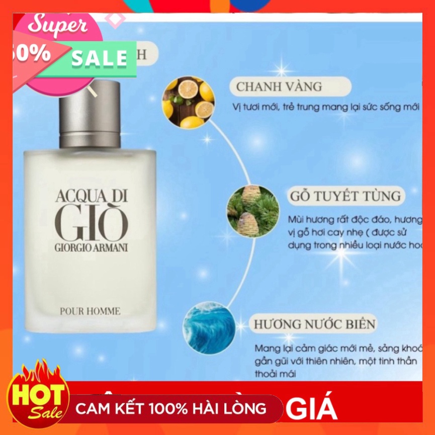 Nước Hoa Nam Aqua di Giò Trắng Pour Home EDP 100ml - Hương thơm nam tính mạnh mẽ lưu hương lâu lưu hương lâu ABC