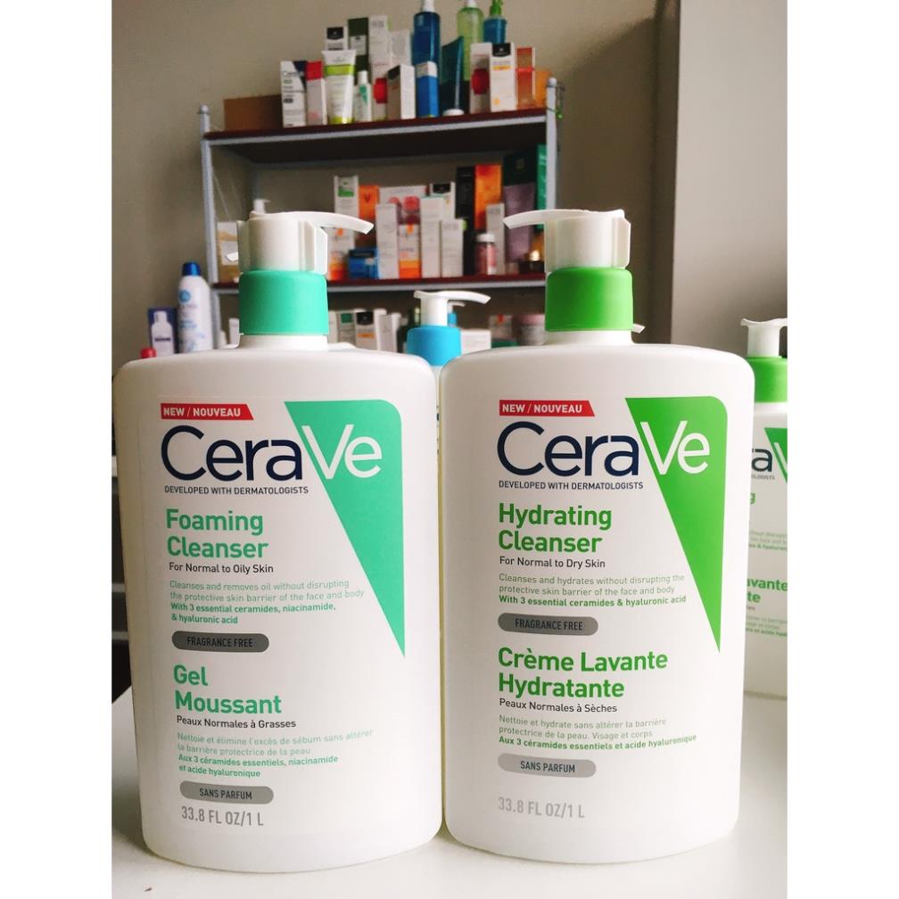 Sữa rửa mặt Cerave Foaming Cleanser, CeraVe Hydrating Cleanser, SA Cleanser Cho Mọi Loại Da