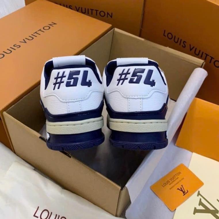 Giày L.V Traner54 White Navy Da Thật Lai Au Nam Nữ