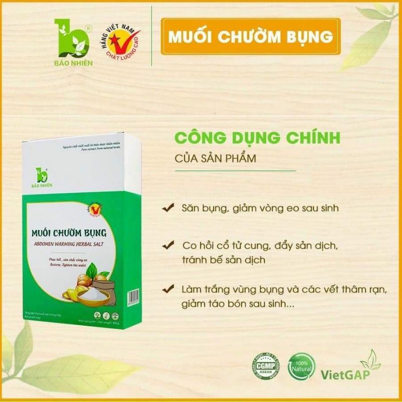 Muối Chườm Bụng Bảo Nhiên Giúp Săn Bụng Giảm Vòng Eo Sau Sinh