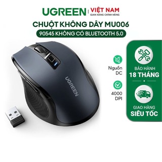 Chuột không dây 2.4G Ugreen MU006 Chế Độ Kép Chuột Ergonomic 4000 DPI | 6 Nút Tắt Tiếng | Bảo Hành 1 đổi 1
