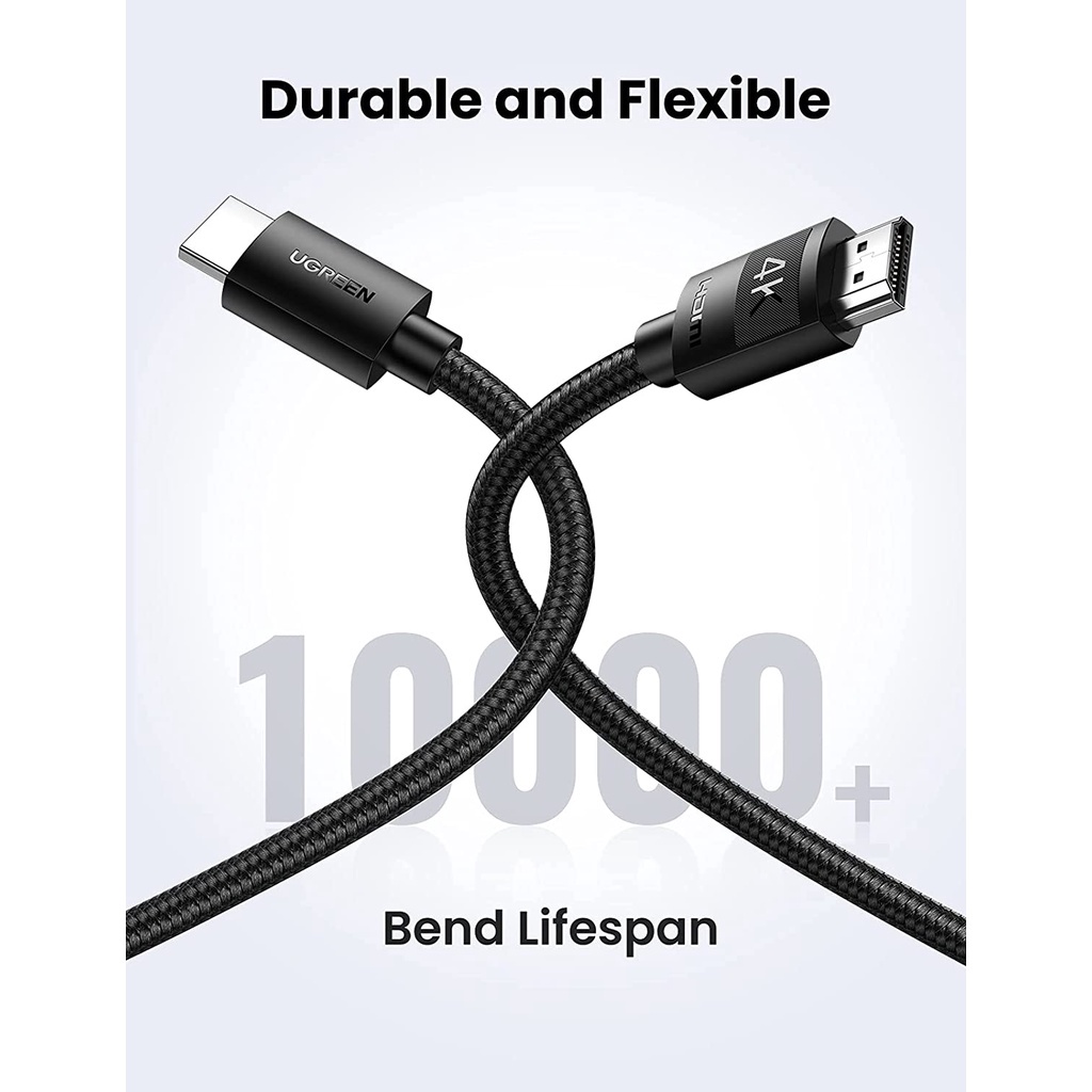 Cáp HDMI 2.0 dài 3M bọc nylon hỗ trợ độ phân giải 4K@60Hz Ugreen 40102 cao cấp - Hàng phân phối chính hãng