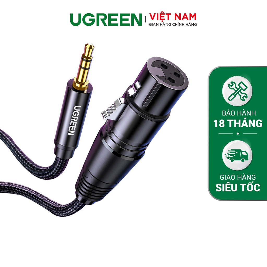 Cáp Audio 3.5mm sang Canon Female (XLR) UGREEN AV182