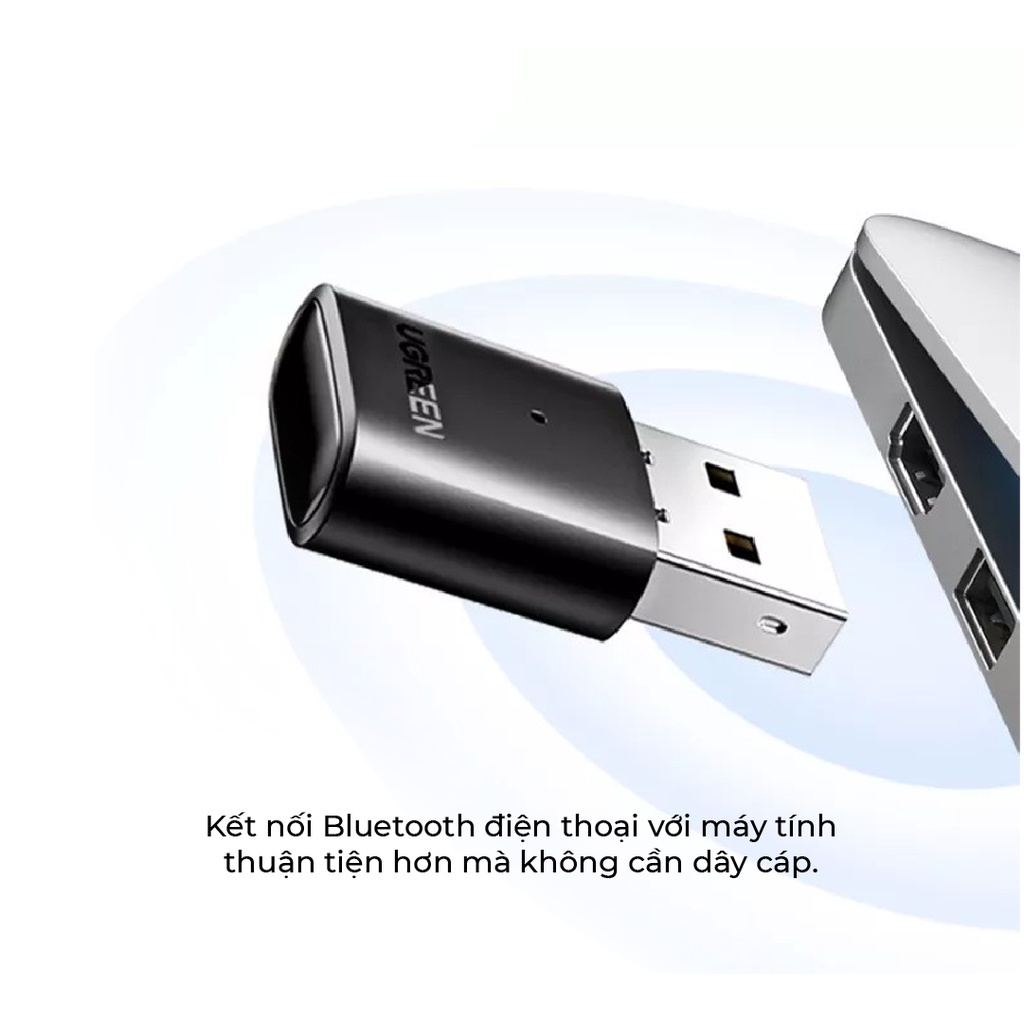 Thiết bị USB Bluetooth 5.0 UGREEN CM390 | Chứng nhận SRRC | Nguyên vật liệu cao cấp | Bảo Hành 18 Tháng 1 Đổi 1 80889.