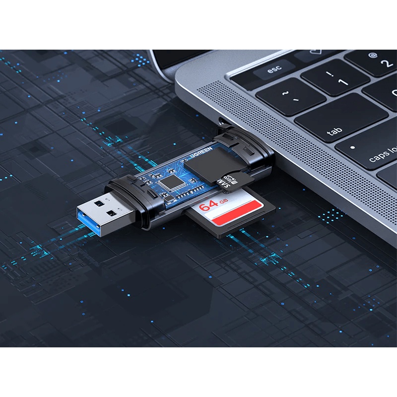 Đầu đọc thẻ SD TF chân cắm USB Type C UGREEN CM185 Kết nối OTG | Thiết kế nhỏ gọn Bảo Hành 18 Tháng 1 Đổi 1 50704