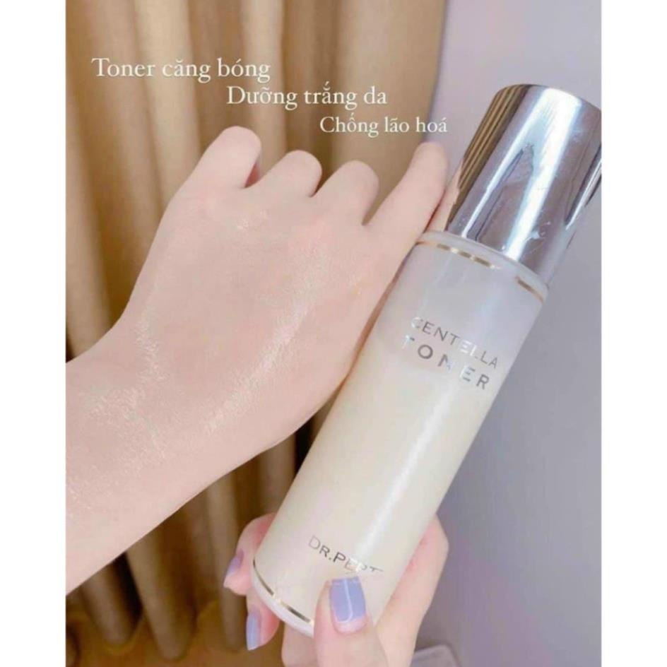 Nước Hoa Hồng Toner Dr.Pepti Centella Giúp Se Khít Lỗ Chân Lông, Dưỡng Da Căng Bóng 180ml