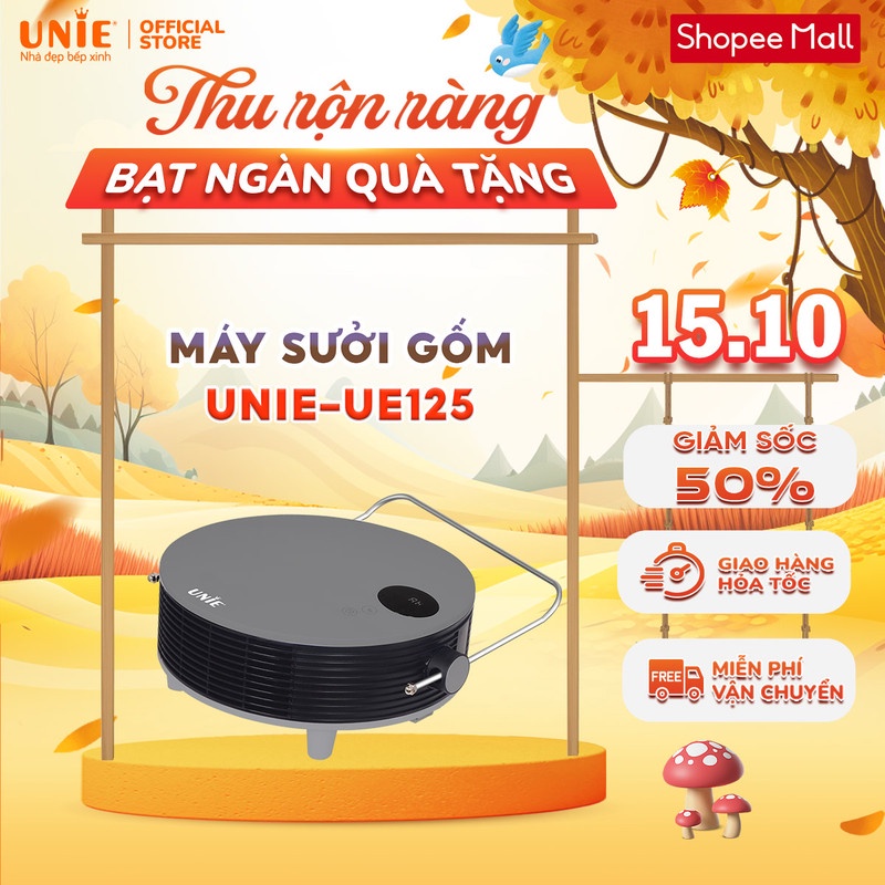 Máy sưởi gốm UNIE UE-125 làm ấm không khí công suất 2000W