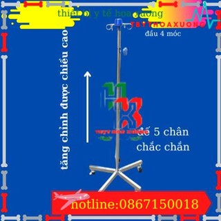 Cọc truyền dịch, cây treo truyền dịch Inox cao cấp
