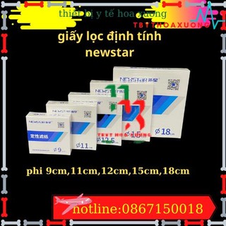 Giấy lọc định tính NewStar đường kính 9cm, 11cm, 12.5cm, 15cm,18cm chảy trung bình 102,giấy lọc thí nghiệm