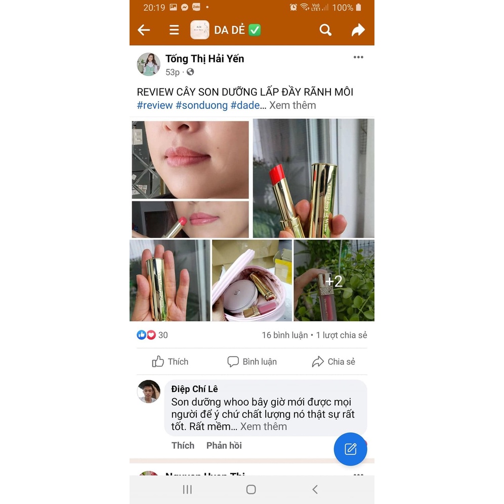 SON DƯỠNG WHOO THE  HISTORY MÀU HỒNG NHẸ MINISIZE