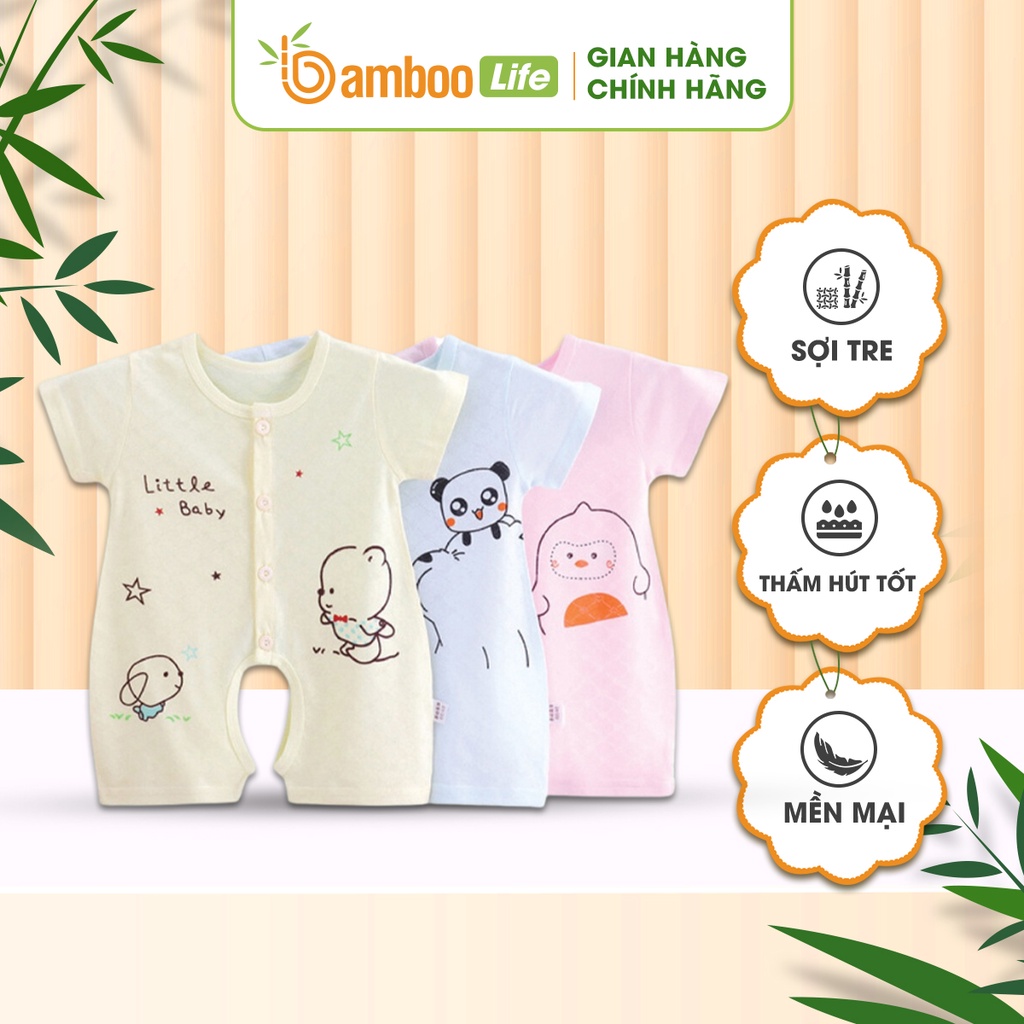 Bộ áo liền quần trẻ em sợi tre Bamboo Life BL109 bodysuit mềm mịn, kháng khuẩn, thấm hút an toàn cho da bé