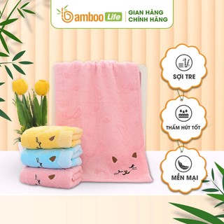 Khăn mặt sợi tre Bamboo Life BL056 mềm mại, thấm hút tốt, an toàn khi sử dụng, thân thiện với môi trường