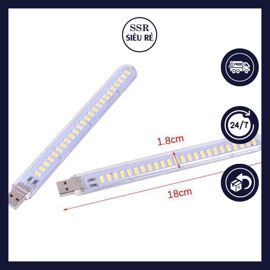 ĐÈN LED USB TRONG SUỐT BÓNG SIÊU SÁNG 8 BÓNG - 24 BÓNG TRẮNG | đèn led usb