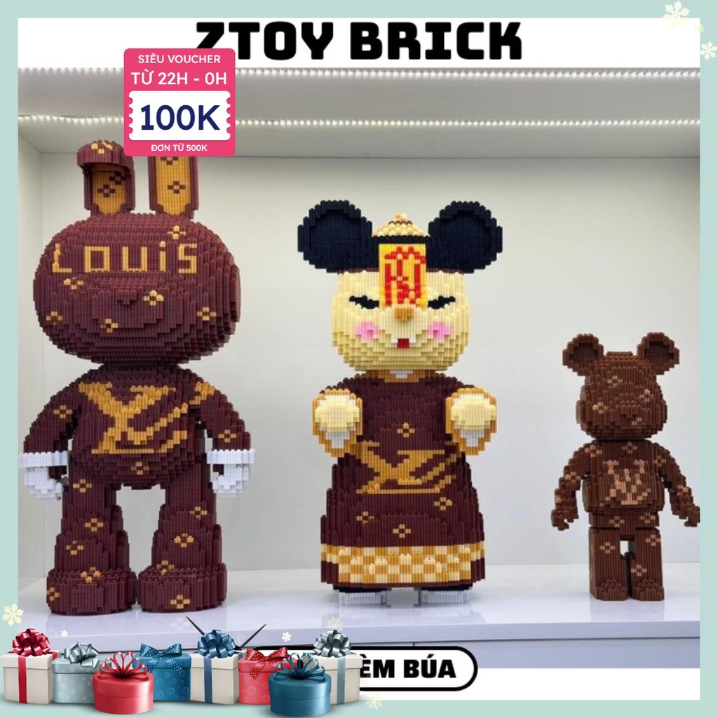 Xả kho le.go  cương thi 45cm 46cm 55cm Đồ chơi lắp ráp mô hình cỡ lớn Hàng Đẹp bear bricK. ZTOY tặng thêm xe