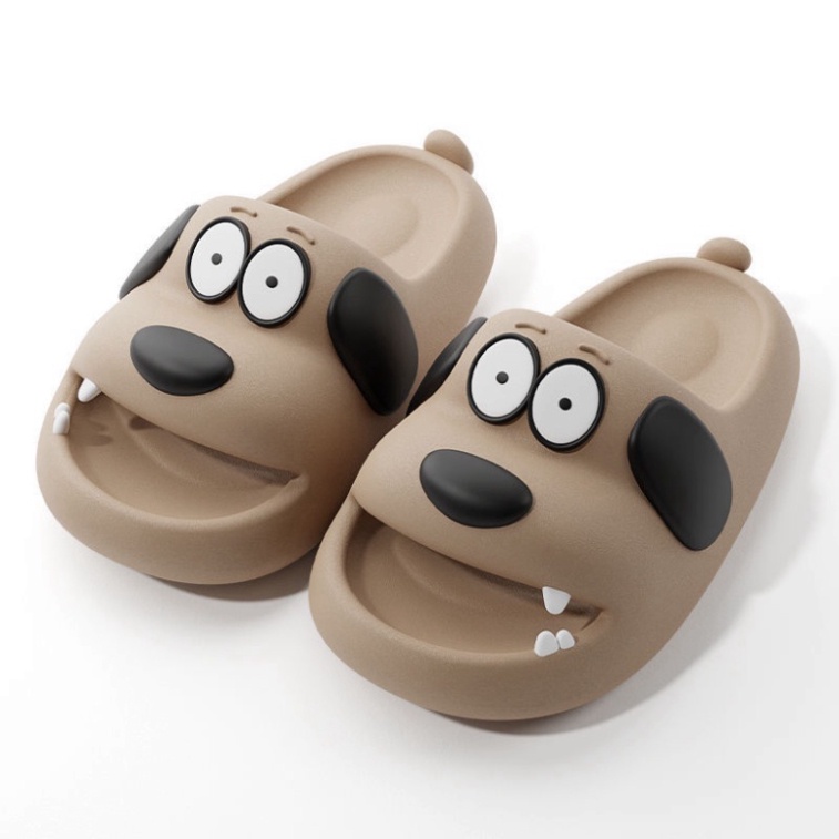 Dép nữ kiểu cute đi trong nhà đế dày chống trượt thoải mái In Hình Chó Pug Hoạt Hình Thời Trang Mùa Hè