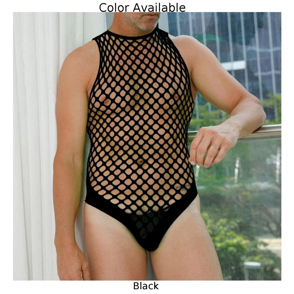 Bodysuit nam lưới bodysuit romper đồ ngủ sexy vớ không tay