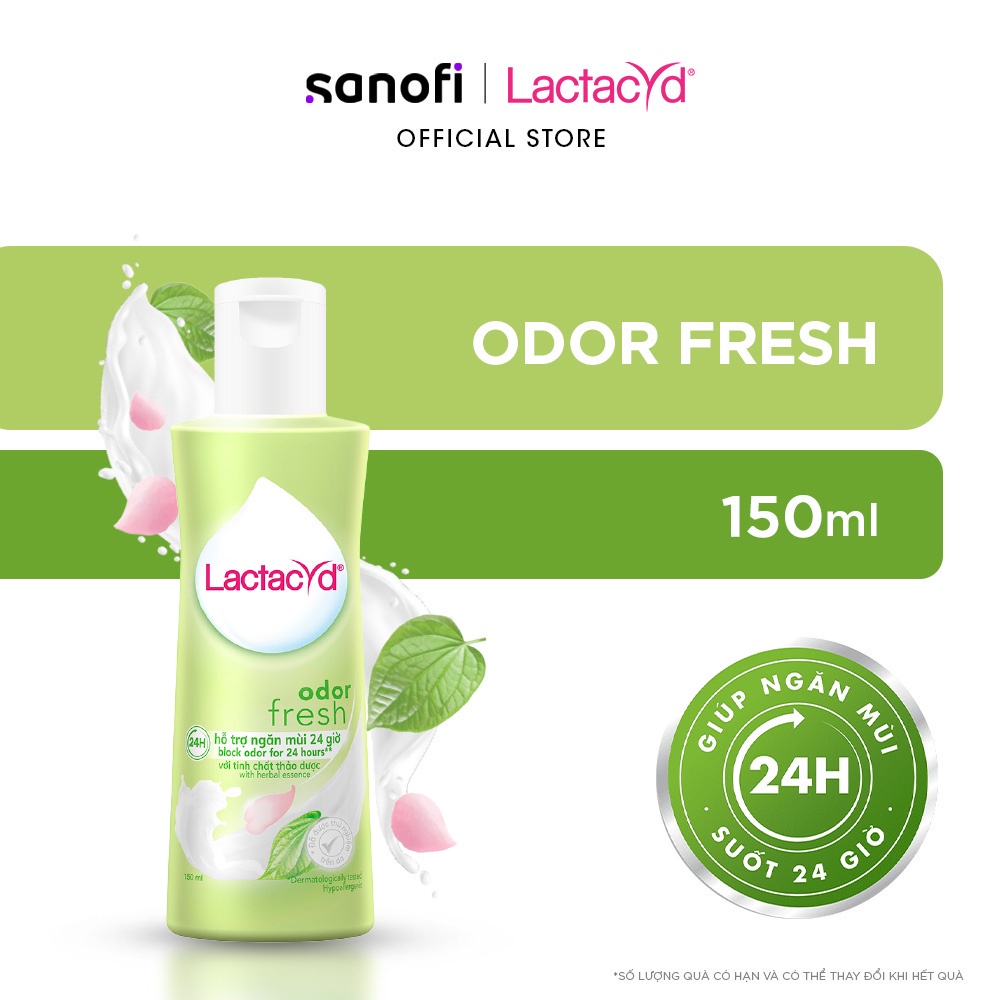 Dung Dịch Vệ Sinh Phụ nữ Lactacyd Odor Fresh Ngăn Mùi 24H 150ml