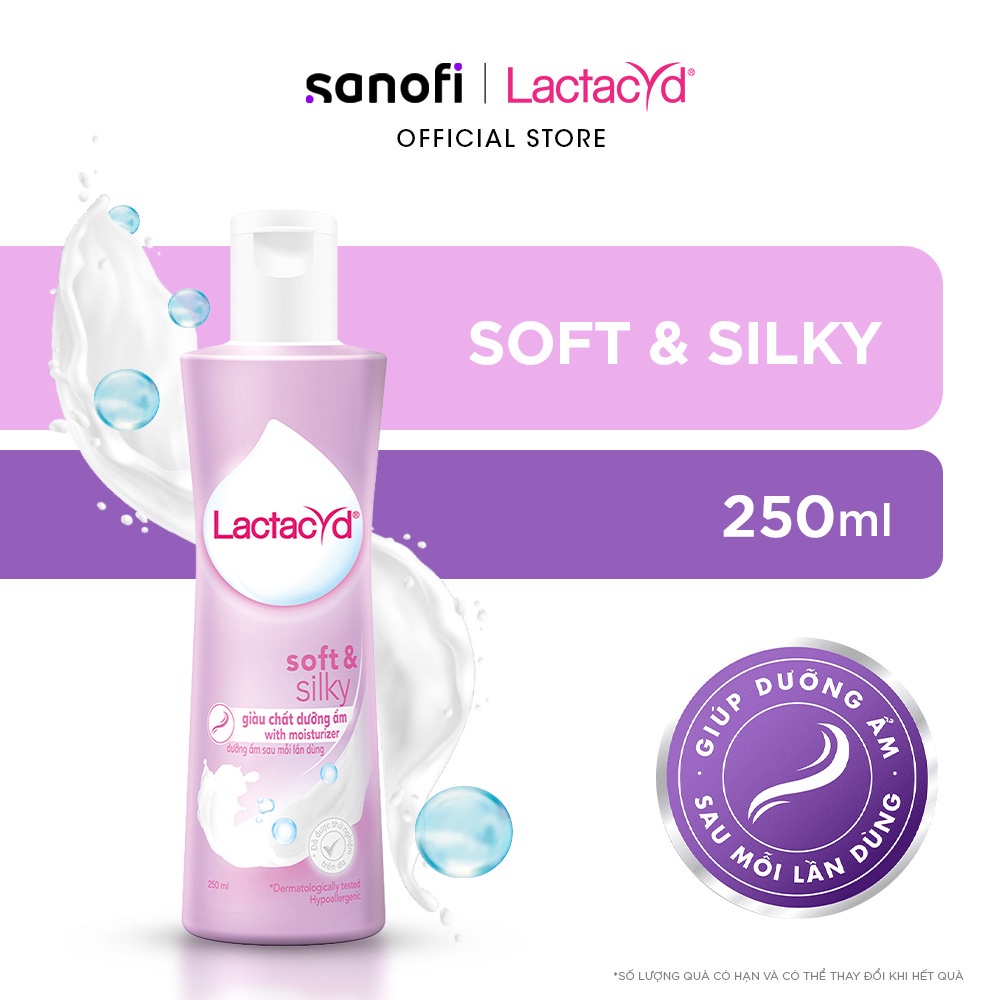 Dung Dịch Vệ Sinh Phụ nữ Lactacyd Soft & Silky Dưỡng Ẩm 250ml