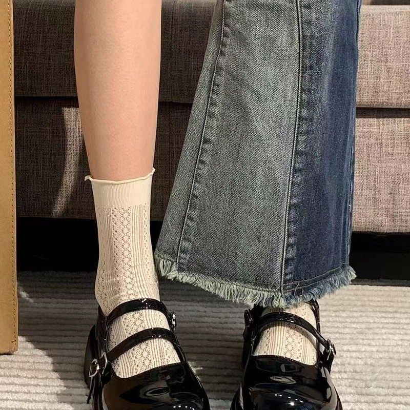 Giày Da Mũi Tròn Đế Dày Thời Trang Mùa Thu Đáng Yêu Cho Nữ