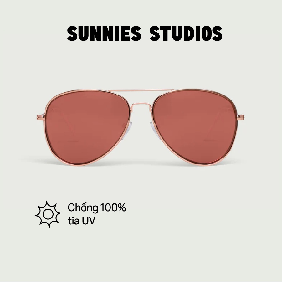 Kính mát Sunnies Studios Gọng Phi Công Taylor in Rosegold
