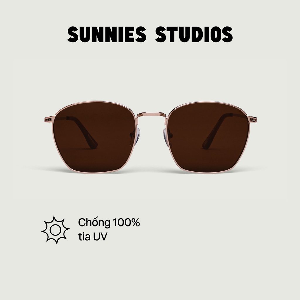 Kính mát Sunnies Studios Gọng Vuông Baxter in Sepia