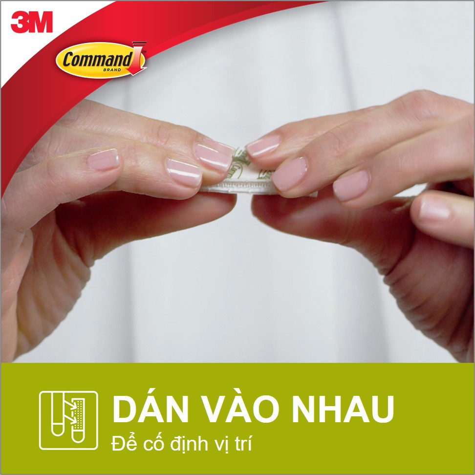 Bộ 8 Miếng dán treo tranh Command 3M tải trọng 5.4kg dễ sử dụng, độ bền cao, bám cực chắc, tháo cực dễ 17206