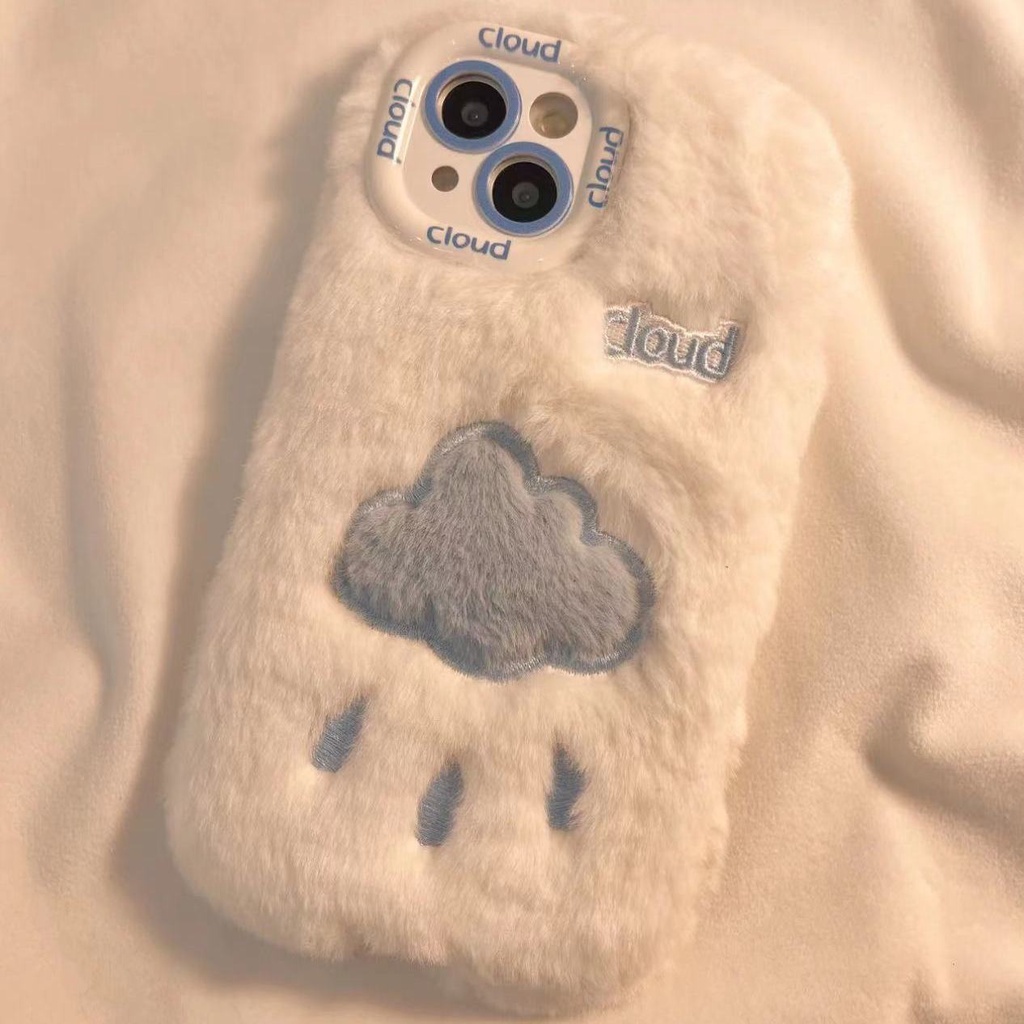 Ốp Điện Thoại Phủ Lông Phong Cách Nhật Hàn Thời Trang Cho Iphone 15 14 / 13promax 12