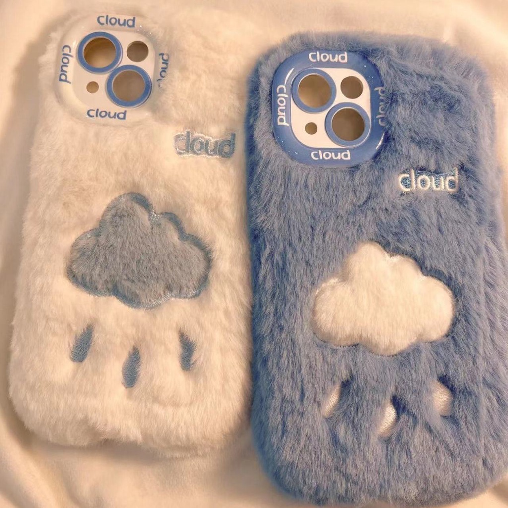 Ốp Điện Thoại Phủ Lông Phong Cách Nhật Hàn Thời Trang Cho Iphone 15 14 / 13promax 12