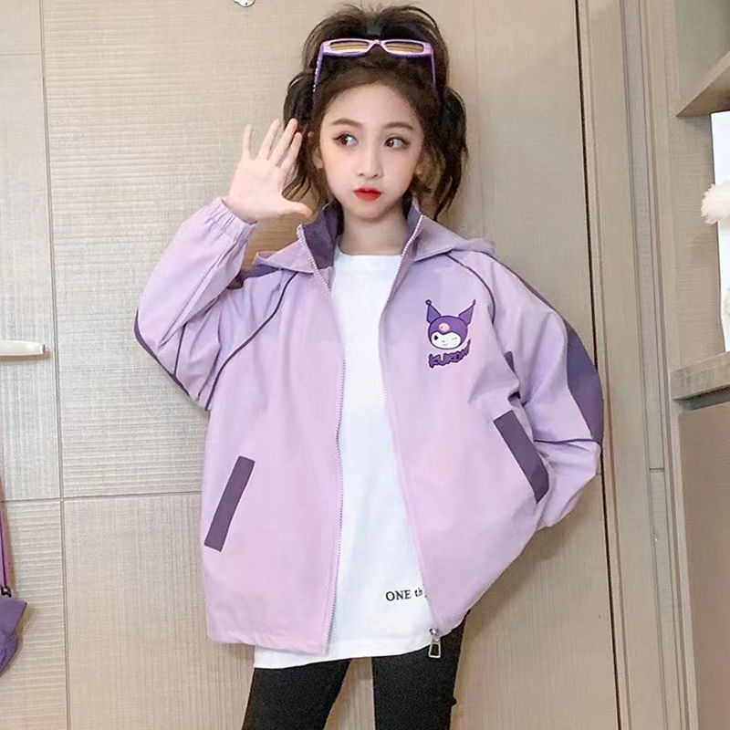 Áo Khoác Phong Cách kuromi Thời Trang Xuân Thu 2023 Mới Cho Bé Gái Trung Niên