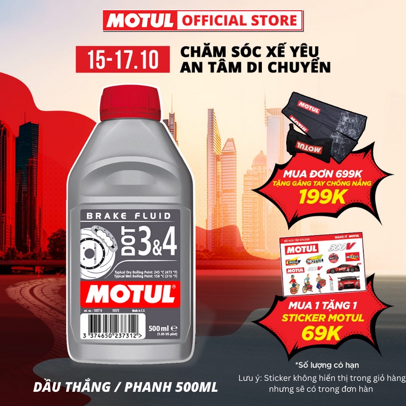 Dầu thắng / phanh MOTUL DOT 3 & 4 0.5L