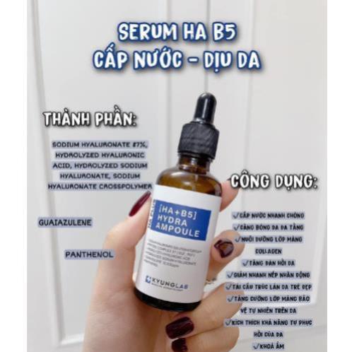 Serum HA + B5  Kyung Lab siêu phục hồi da làm trắng và căng bóng mờ thâm Hydra Ampoule 50ml