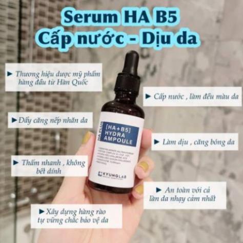 Serum HA + B5  Kyung Lab siêu phục hồi da làm trắng và căng bóng mờ thâm Hydra Ampoule 50ml