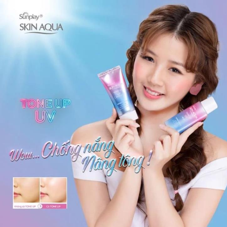 Kem chống nắng  Skin Aqua Tone up tinh chất ngọc trai Nhật Bản lên tone nhẹ 80g