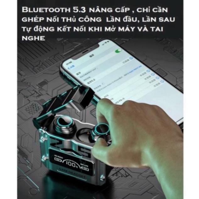 Tai Nghe Bluetooth, Tai Nghe Không Dây Chơi Game M25 Phiên Bản Mới Bluetooth 5.3 Màn Hình Led Hiện Thị, Độ Cực Trễ Thấp
