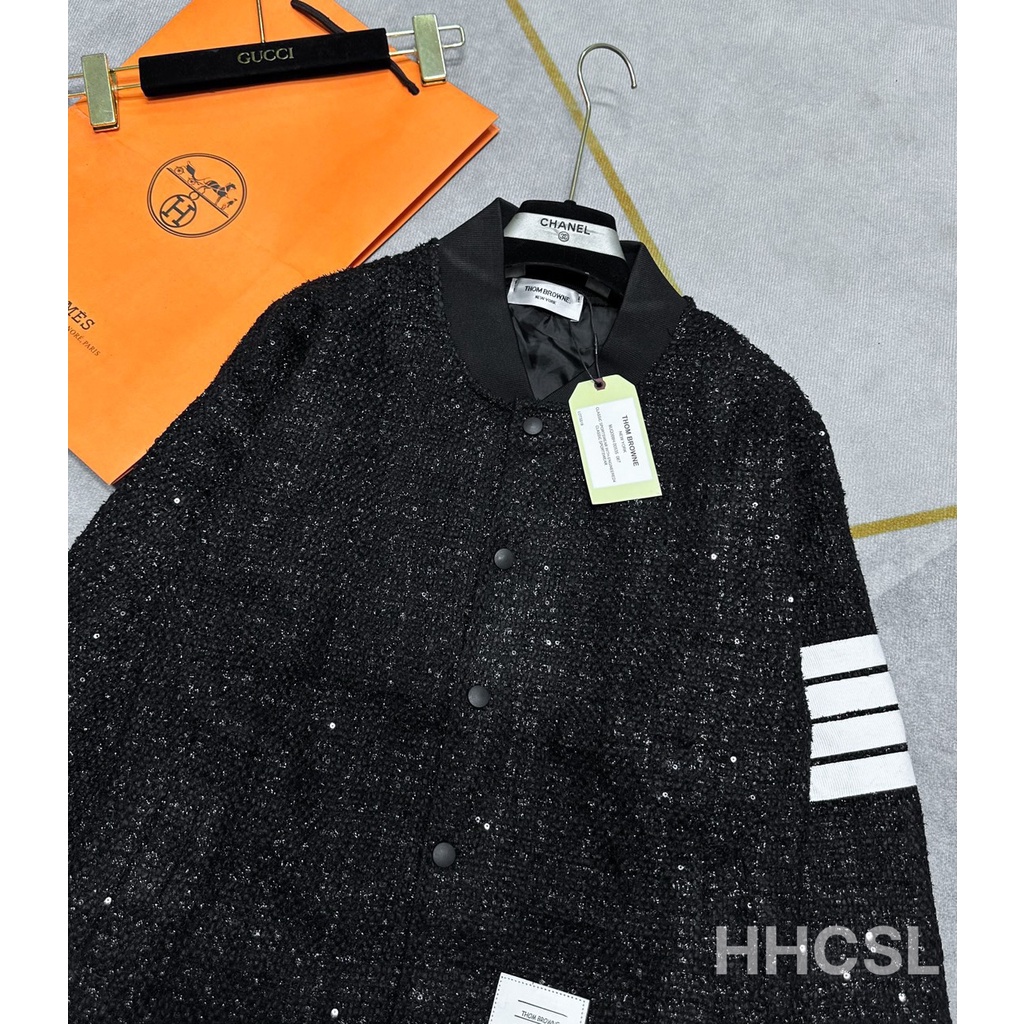 Áo bomber,áo vasity dạ kim tuyến thome from rộng dành cho nam nữ