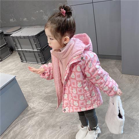 Set Áo Khoác Lót Nhung Dày Dặn Phong Cách Hàn Quốc Thời Trang Mùa Đông Mới 2023 Cho Bé Gái