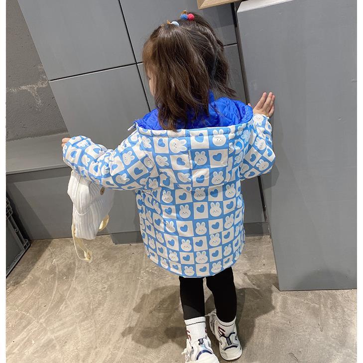 Set Áo Khoác Lót Nhung Dày Dặn Phong Cách Hàn Quốc Thời Trang Mùa Đông Mới 2023 Cho Bé Gái