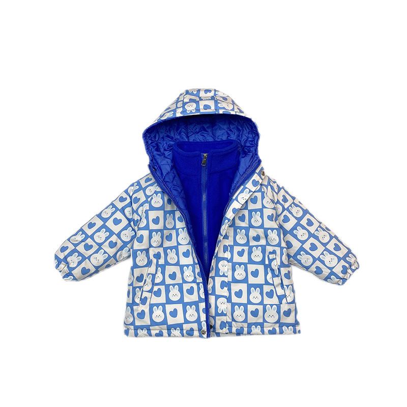 Set Áo Khoác Lót Nhung Dày Dặn Phong Cách Hàn Quốc Thời Trang Mùa Đông Mới 2023 Cho Bé Gái