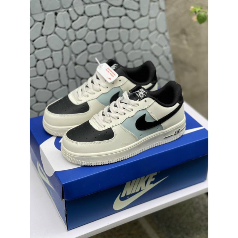 Giày_Nike Air Force 1 Mũi Đen - Giày_Nike AF1 Cream Black Nam Nữ Phiên Bản Classic Mới Nhất 2023