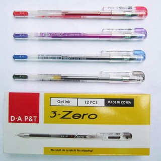 Nguyên hộp 12 cây bút gel nước d-a p&t 3-zero 0.38mm