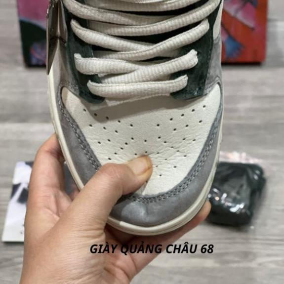 Giày Jordan SB Dunk xanh rêu cam otomo katsuhiro cao cấp, giày JD SB xanh lá rêu xám thấp cổ sc full size