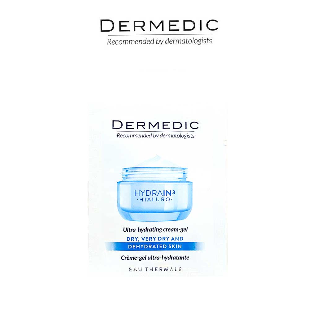 [Hàng tặng] Combo kem dưỡng ẩm dành cho da khô Dermedic Hydrain3 Hialuro Ultra-hydreating Gel-cream 1,5g (HSD)