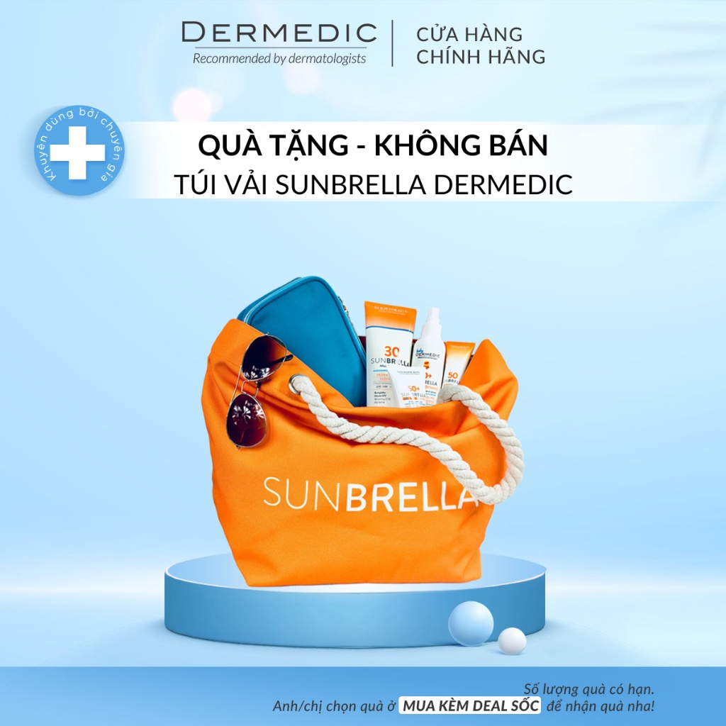 [Hàng tặng - Không bán] Túi vải đựng mỹ phẩm Sunbrella Dermedic