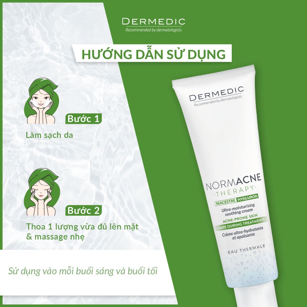 Kem Dưỡng Ẩm Cho Da Dầu Mụn, Da Treatment Dermedic Normacne Ultra Moisturising Soothing Cream 40Ml - Kiềm Dầu, Giảm Mụn