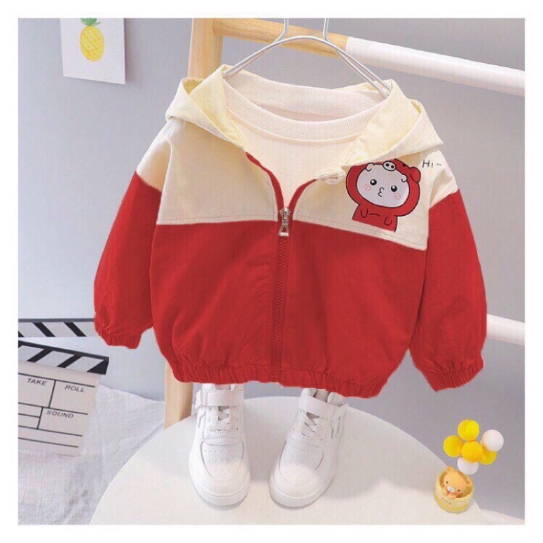 Áo khoác gió 2 lớp lót nỉ mỏng,chất vải kaki siêu đẹp cản gió giữ ấm cơ thể cho bé yêu SIÊU HOT