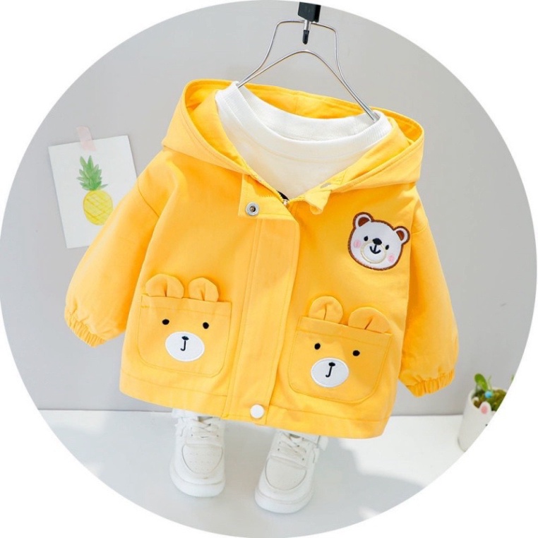 Áo khoác cho bé. áo khoác gió tai thỏ dễ thương cho bé từ 6 -15kg SIÊU HOT