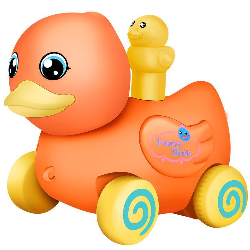 Đồ Chơi Dây Rút Sợi Điện Tử Hình Chú Vịt Vàng Tập Đi Cho Bé